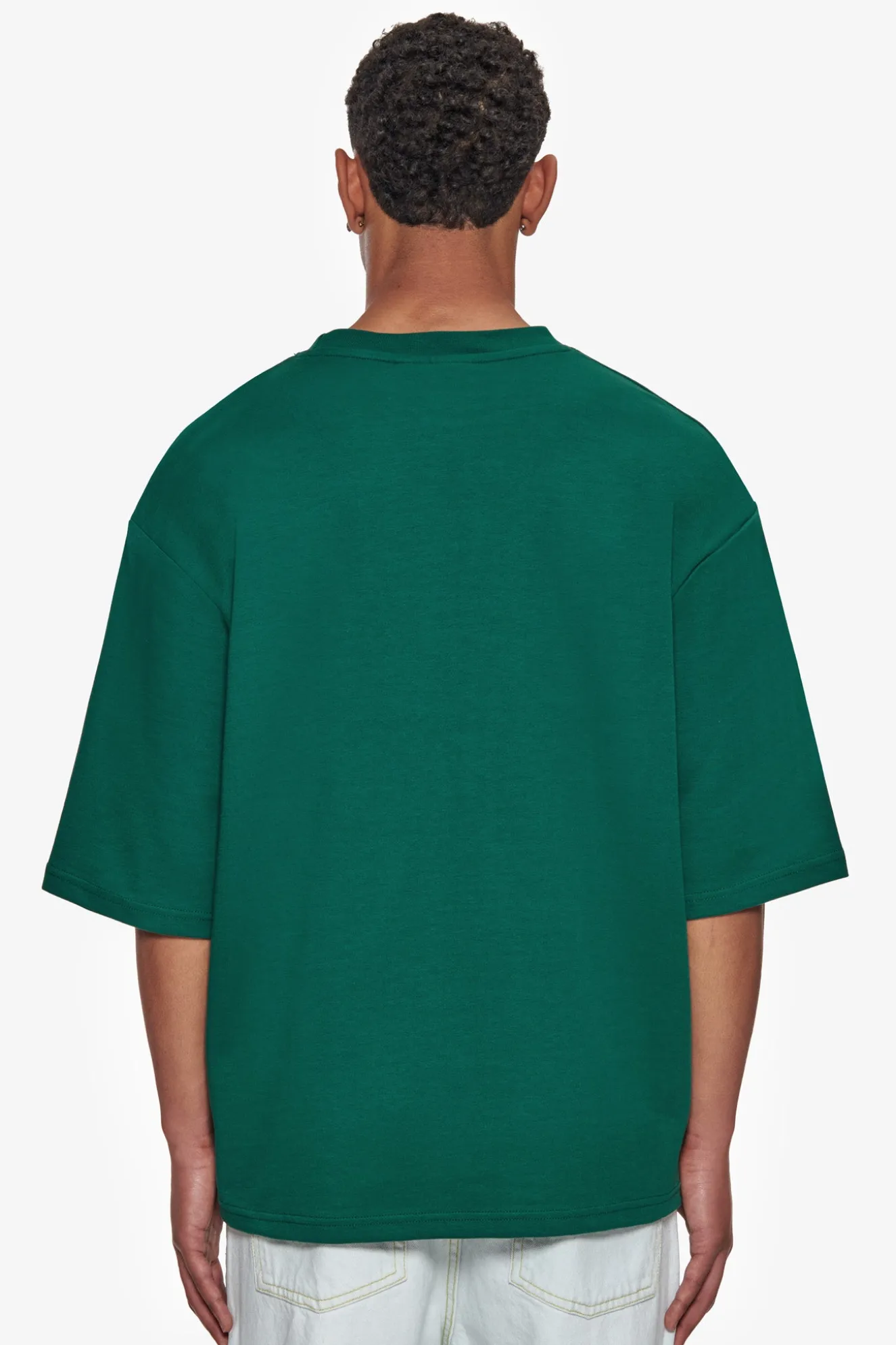 HEAVY OVERSIZE SILK EMBO T-SHIRT GREEN