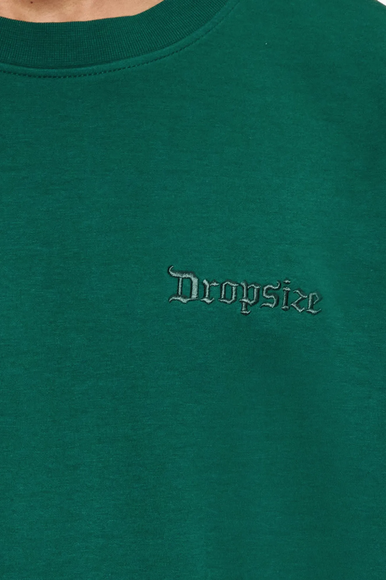HEAVY OVERSIZE SILK EMBO T-SHIRT GREEN
