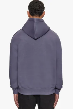 HEAVY OVERSIZE SMALL EMBO HOODIE GRANITE