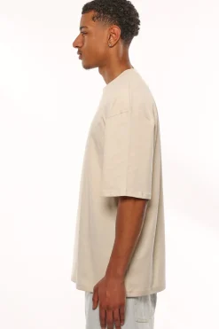 HEAVY OVERSIZE STAPLE LOGO T-SHIRT COCONUT MILK