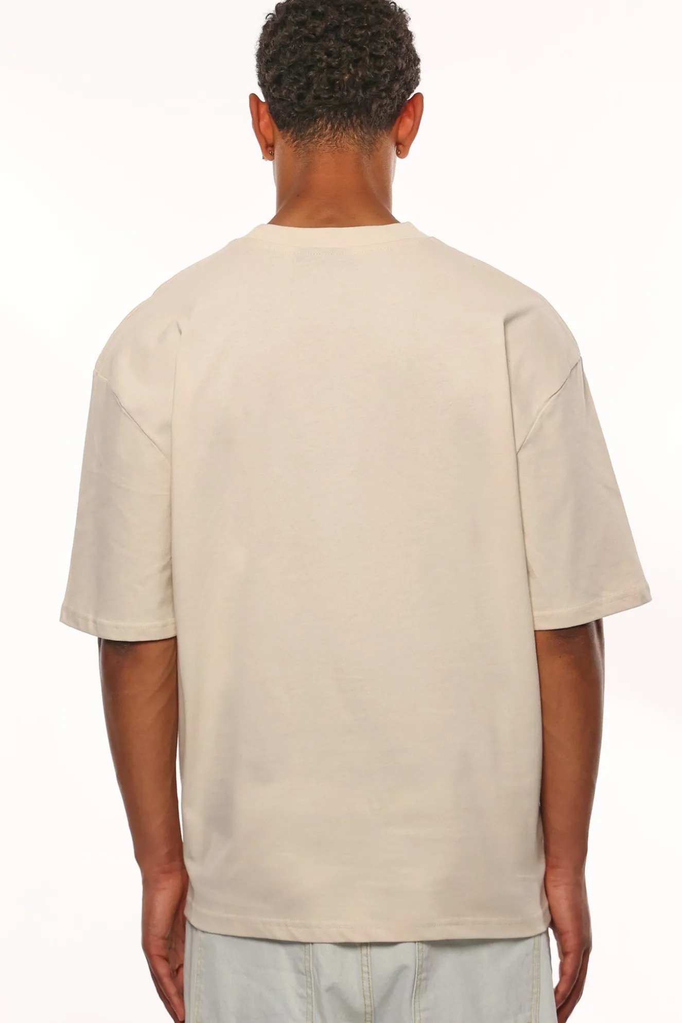 HEAVY OVERSIZE STAPLE LOGO T-SHIRT COCONUT MILK