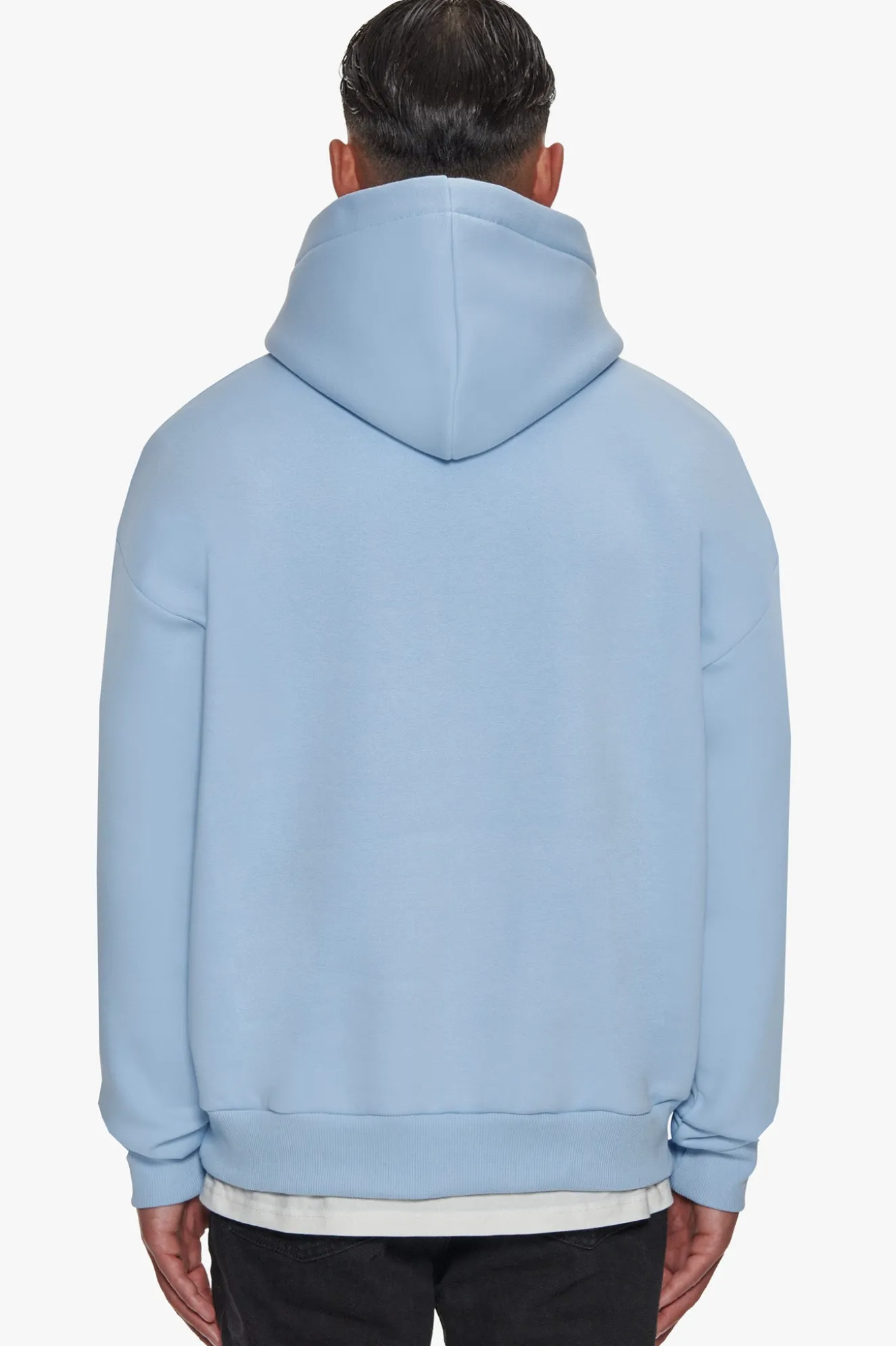 HEAVY OVERSIZE STAR CIRCLE HOODIE BABY BLUE