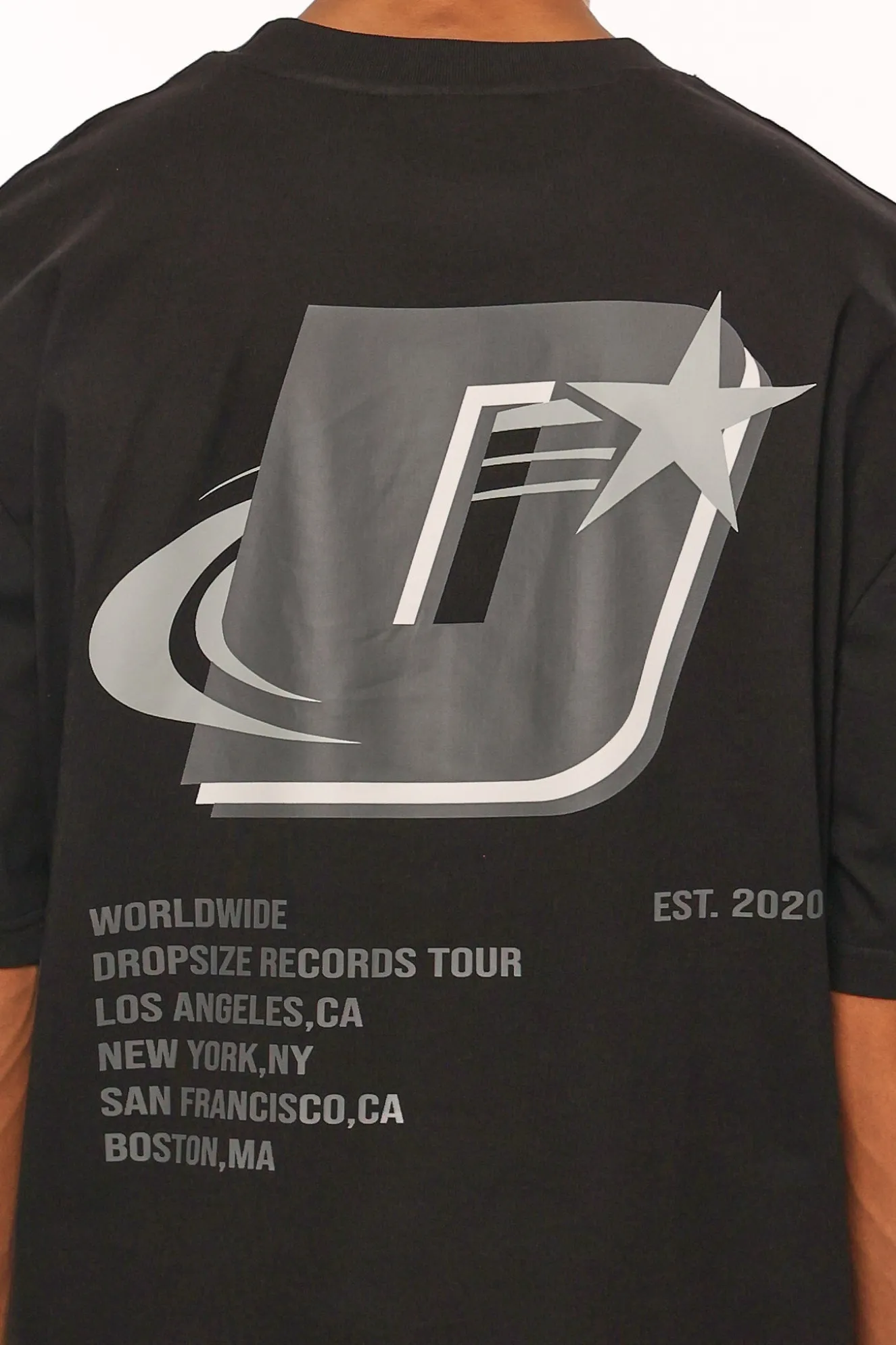 HEAVY OVERSIZE STAR LOGO T-SHIRT BLACK
