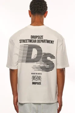 HEAVY OVERSIZE STREETWEAR DEPARTMENT T-SHIRT CREAM WHITE
