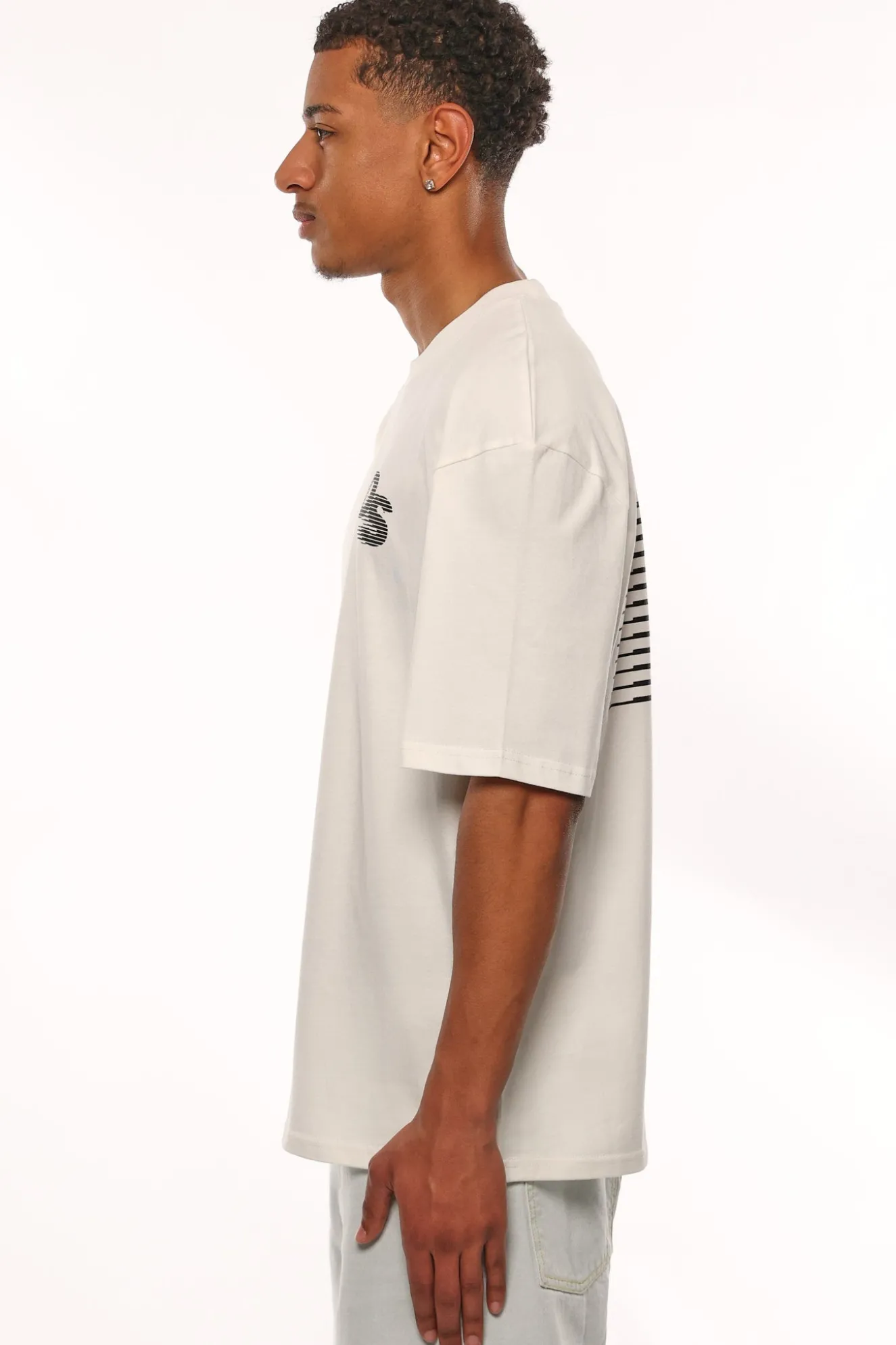 HEAVY OVERSIZE STREETWEAR DEPARTMENT T-SHIRT CREAM WHITE