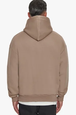 HEAVY OVERSIZE TERRY EMBO HOODIE SILVER MINK