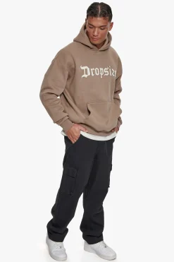 HEAVY OVERSIZE TERRY EMBO HOODIE SILVER MINK
