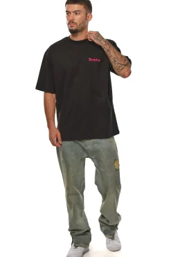 HEAVY OVERSIZE T-SHIRT BLACK/NEON
