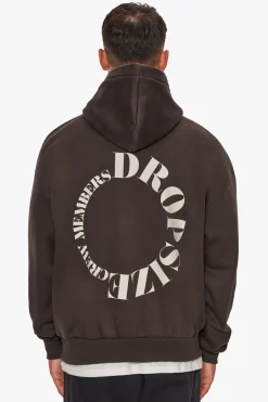 HEAVY OVERSIZE V2 CIRLCE HOODIE CHOCOLATE BROWN