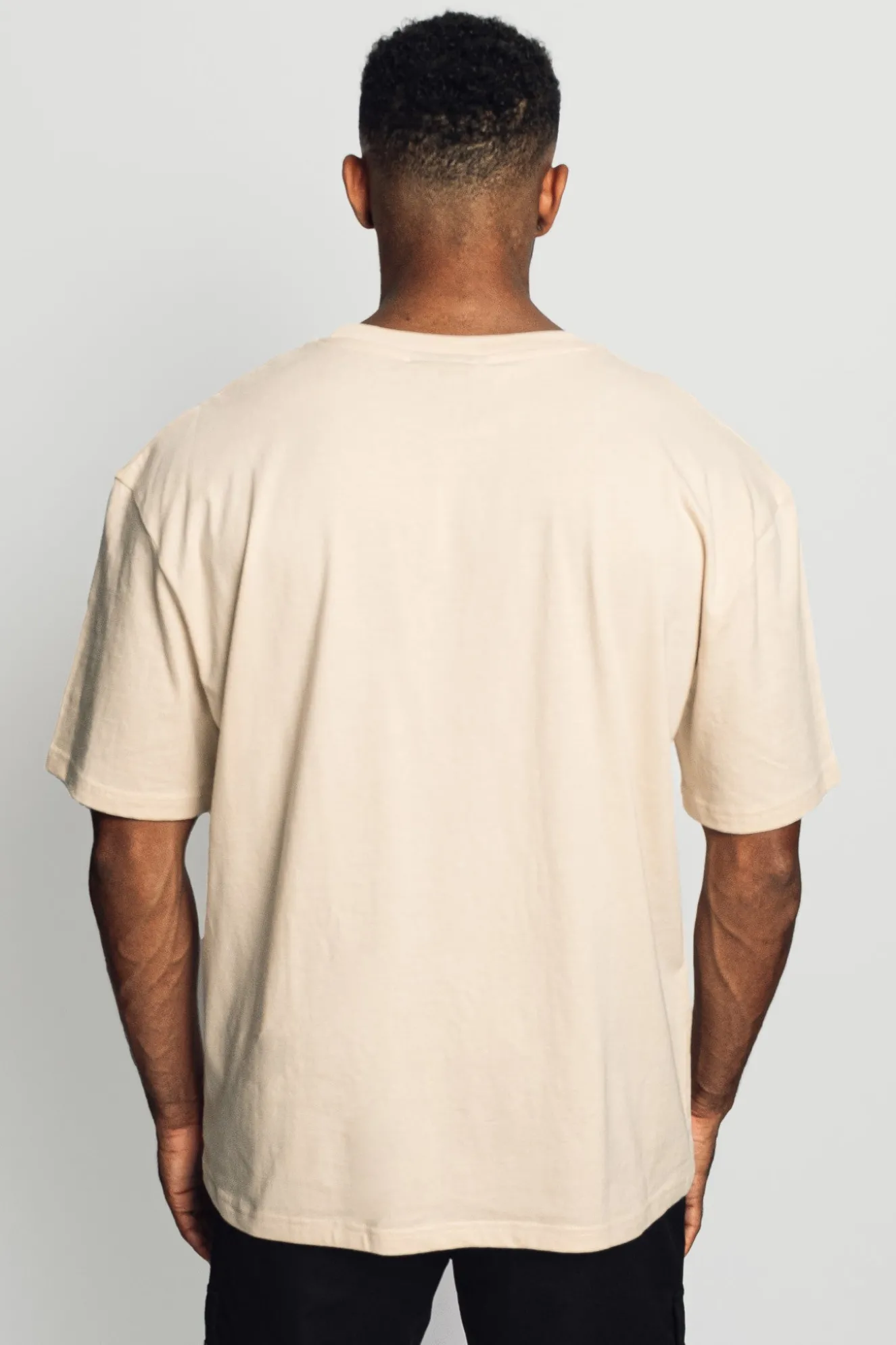 HEAVY OVERSIZE WHITE DOVES T-SHIRT COCONUT MILK