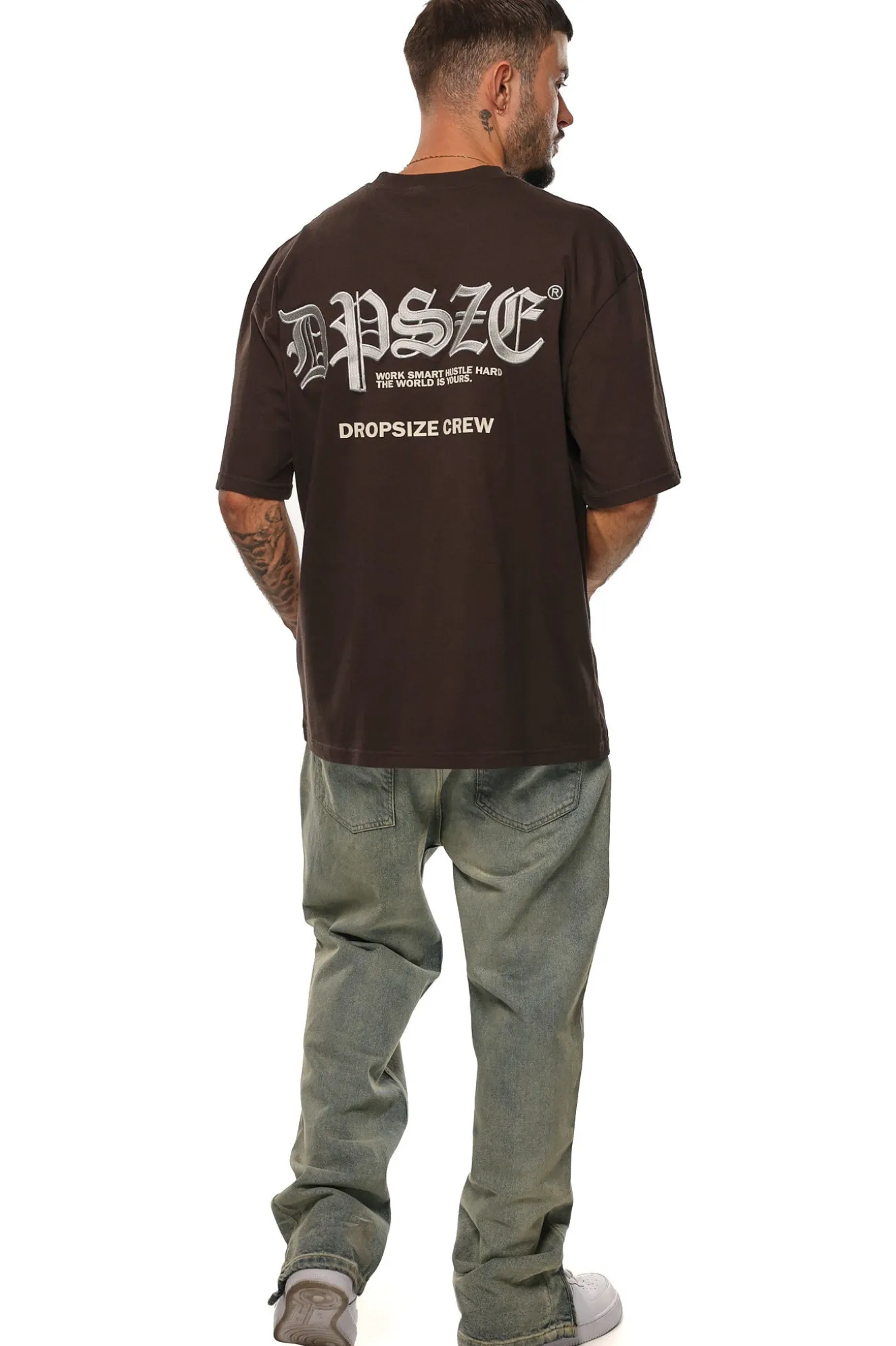 HEAVY OVERSIZE WORK SMART T-SHIRT WASHED BLACK