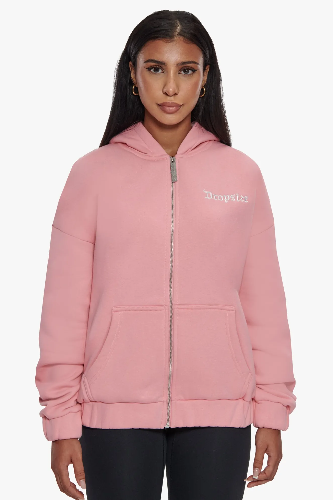 HEAVY OVERSIZE ZIP HOODIE PINK