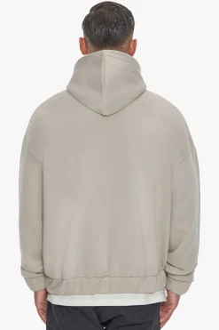HEAVY OVERSIZE ZIP HOODIE PUMICE STONE