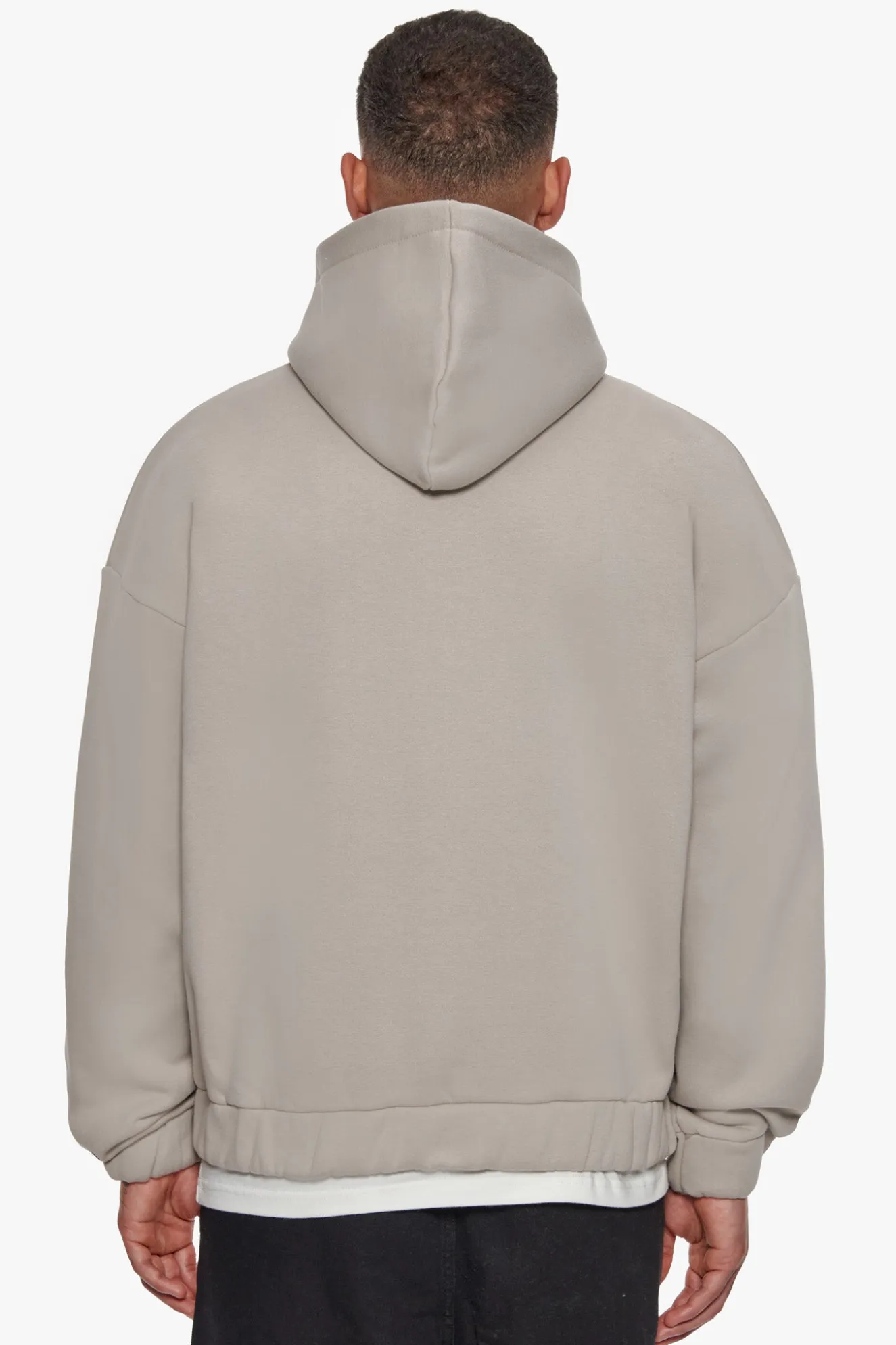 HEAVY OVERSIZE ZIP HOODIE SILVER GREY