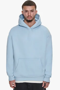 HEAVY OVERSIZED CENTER HD HOODIE BABY BLUE