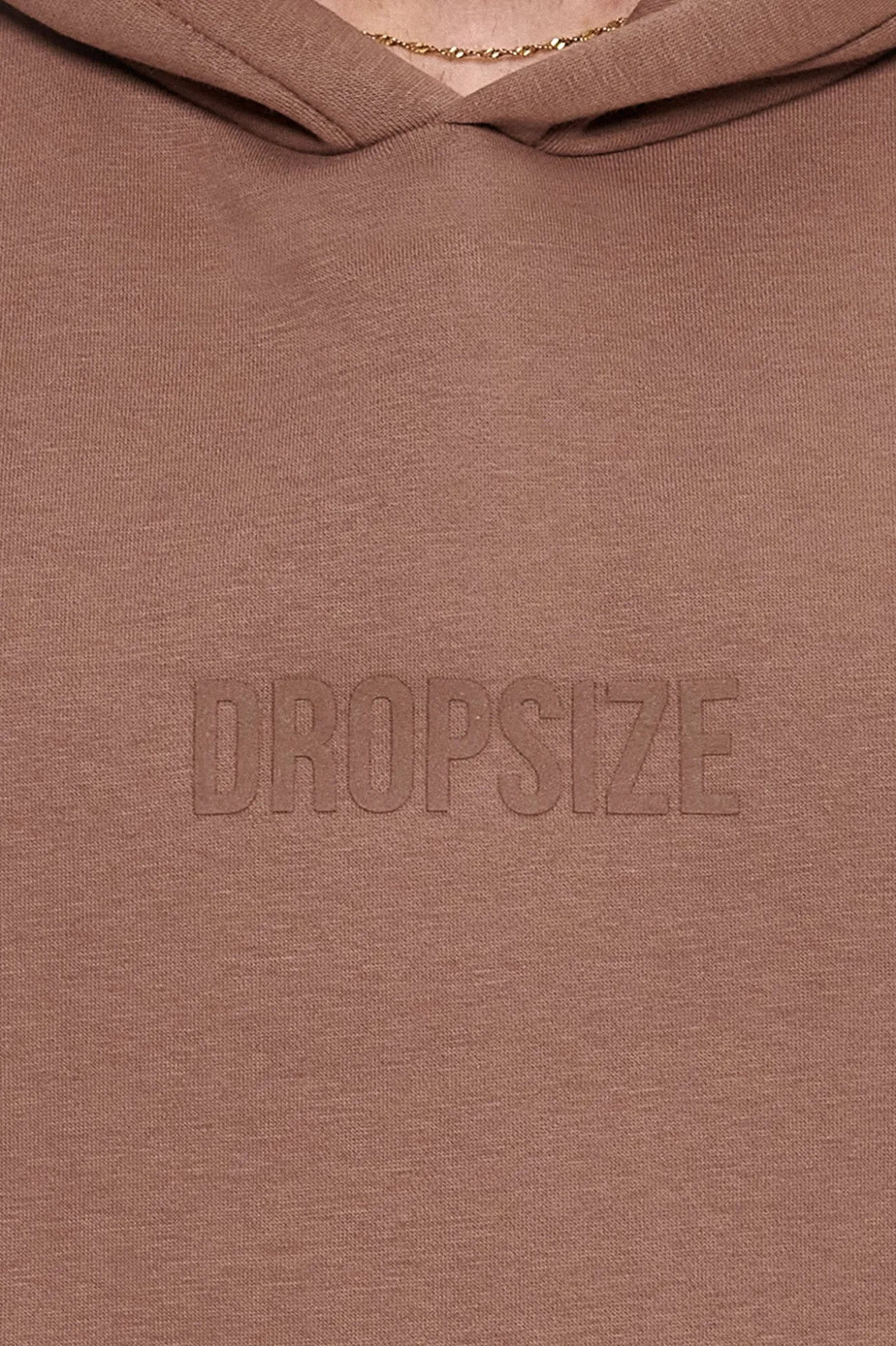 HEAVY OVERSIZED CENTER HD HOODIE BROWN