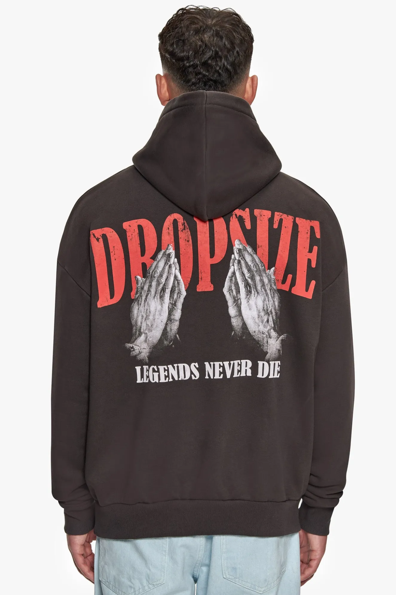 HEAVY OVERSIZED DÜRER HOODIE WASHED BLACK