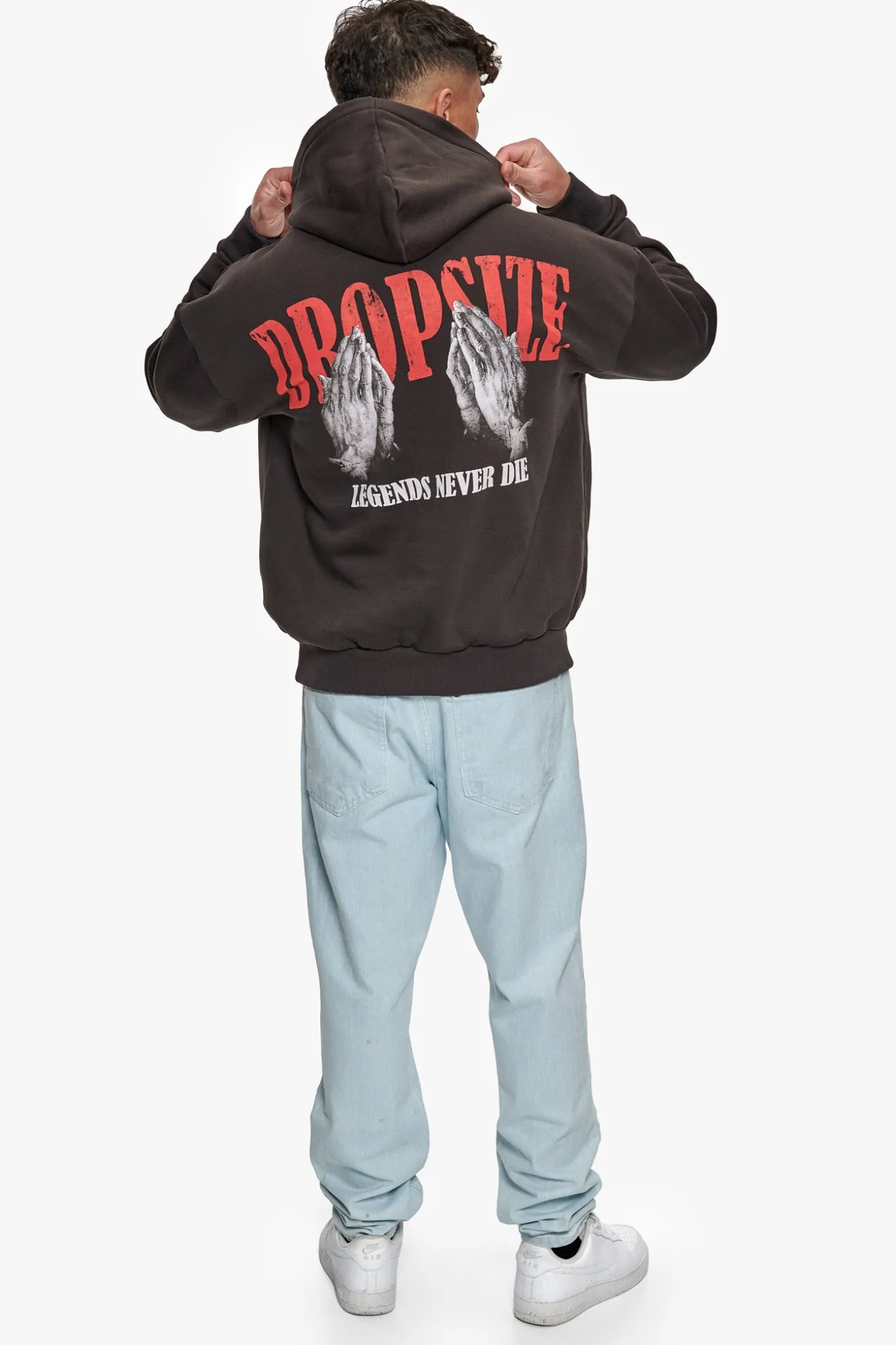 HEAVY OVERSIZED DÜRER HOODIE WASHED BLACK