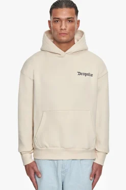 HEAVY OVERSIZED FEAR DEATH HOODIE COCONUT MILK