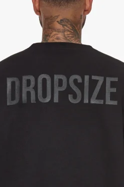 HEAVY OVERSIZED HD PRINT SWEATER BLACK