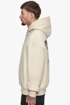 HEAVY OVERSIZED HUSTLE IN SILENCE HOODIE COCONUT MILK / GREY