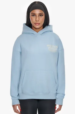 HEAVY OVERSIZED LADIES SPORTSCLUB HOODIE BABY BLUE