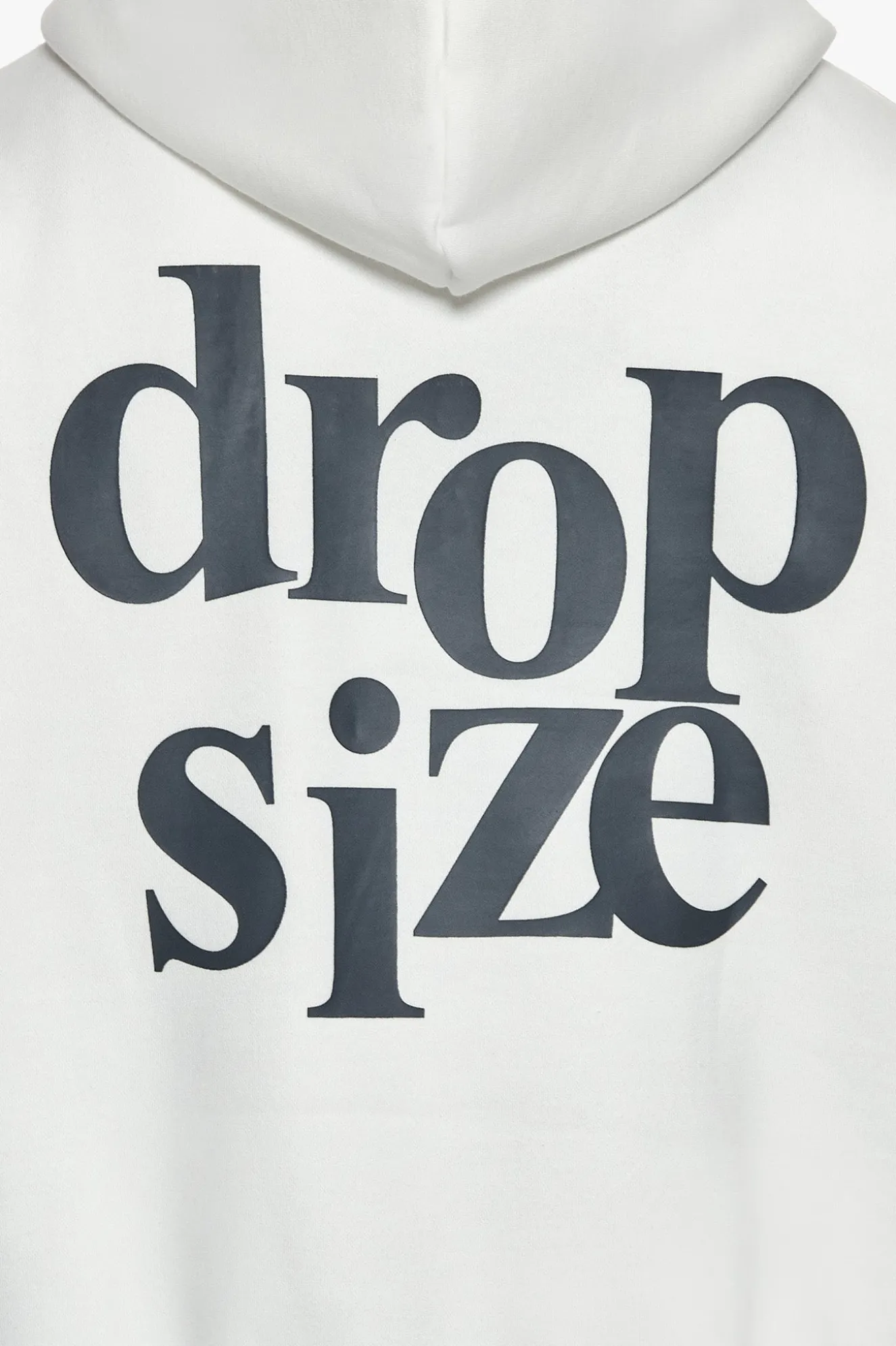 HEAVY OVERSIZED LETTERS HOODIE CREAM WHITE / STEEL GREY