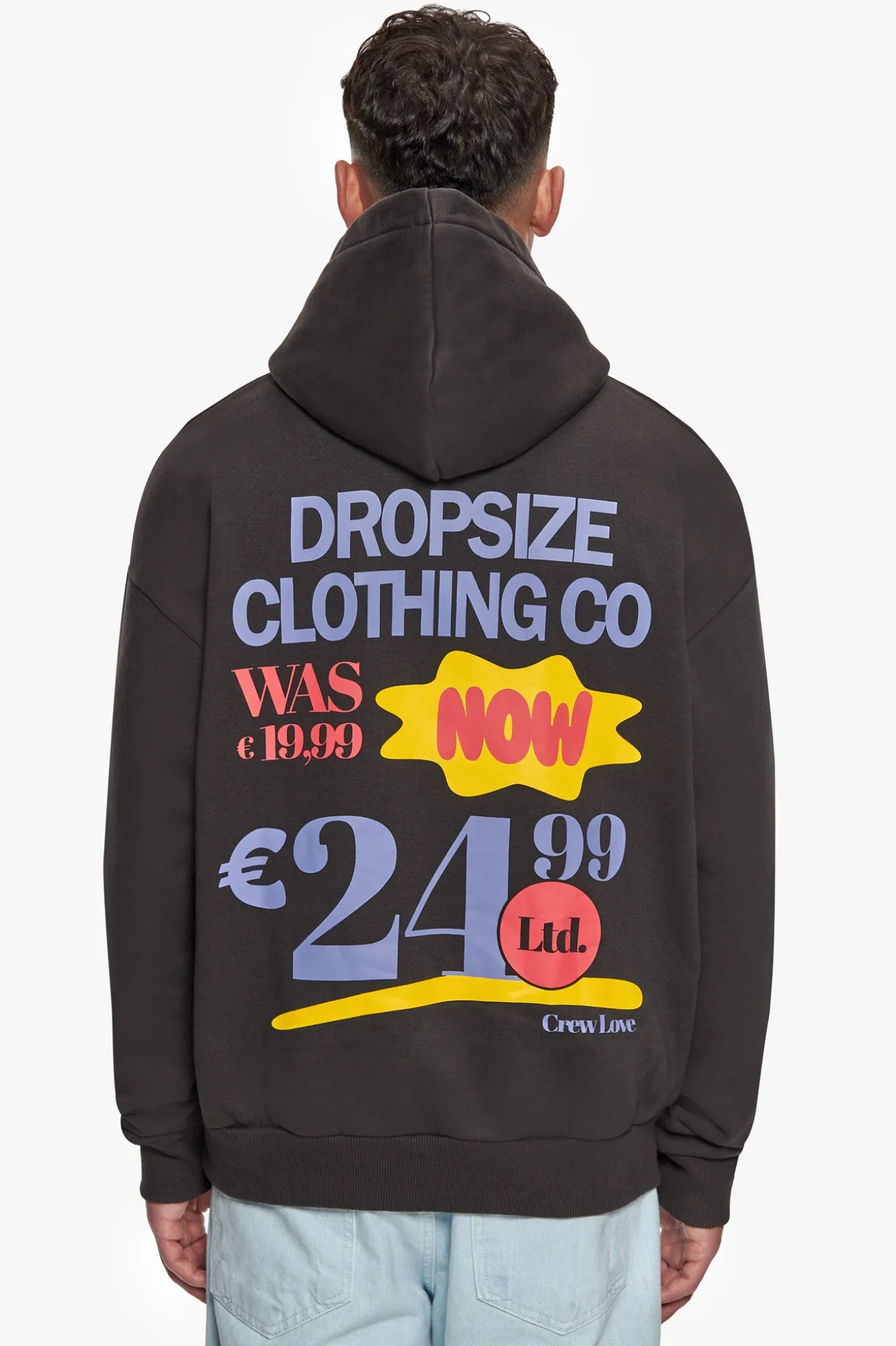 HEAVY OVERSIZED OUT NOW HOODIE WASHED BLACK