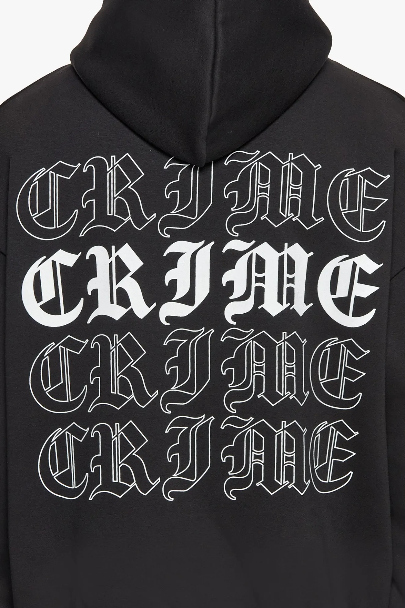 HEAVY OVERSIZED QUADCRIME HOODIE BLACK