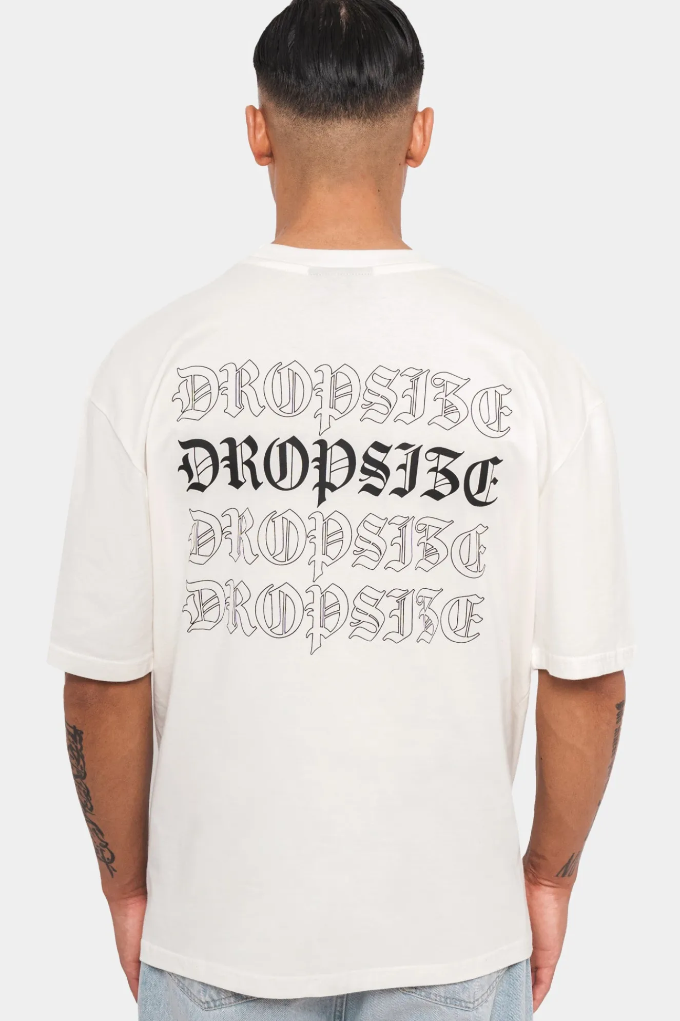 HEAVY OVERSIZED QUATTRO T-SHIRT CREAM WHITE