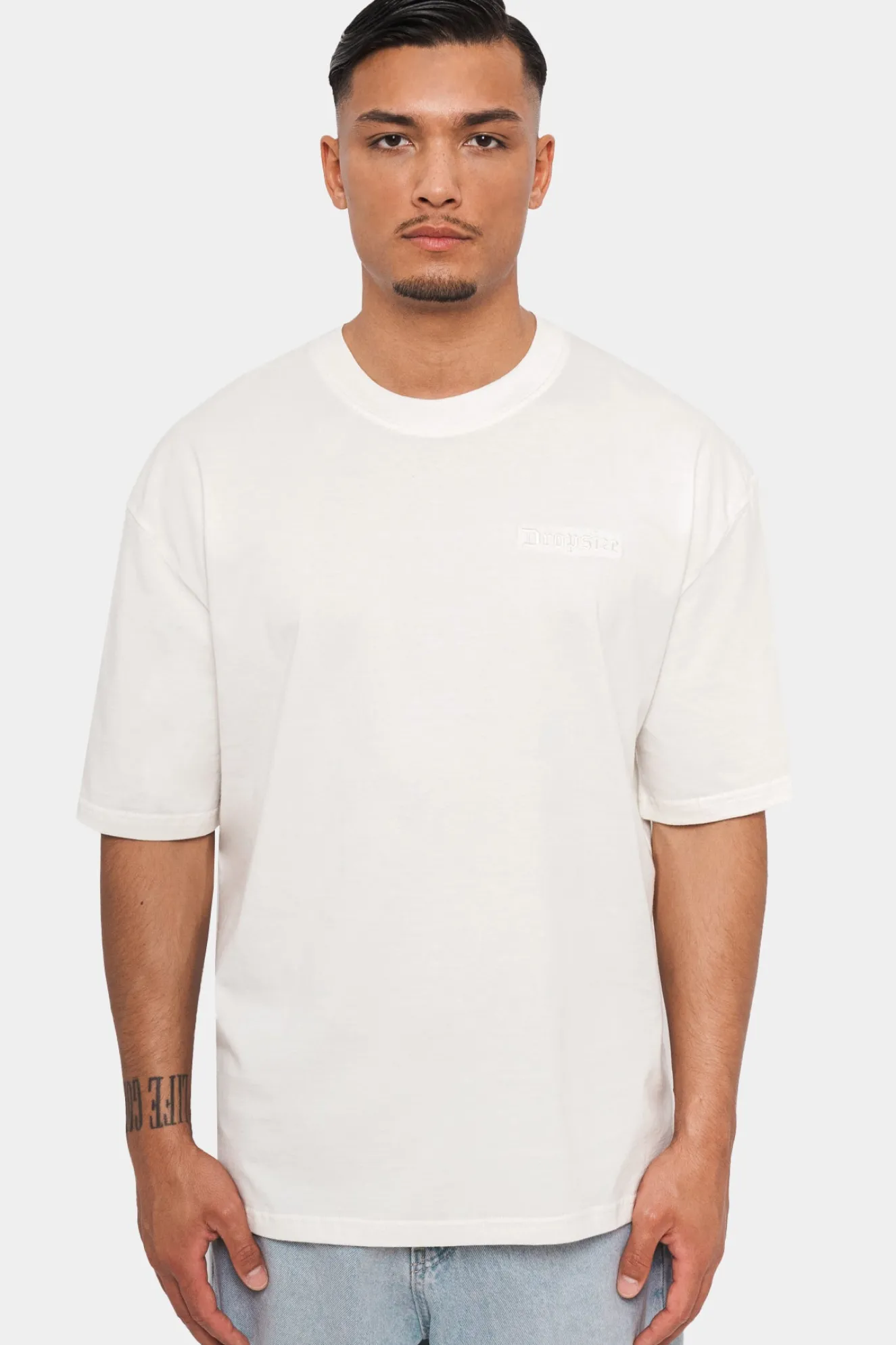 HEAVY OVERSIZED QUATTRO T-SHIRT CREAM WHITE