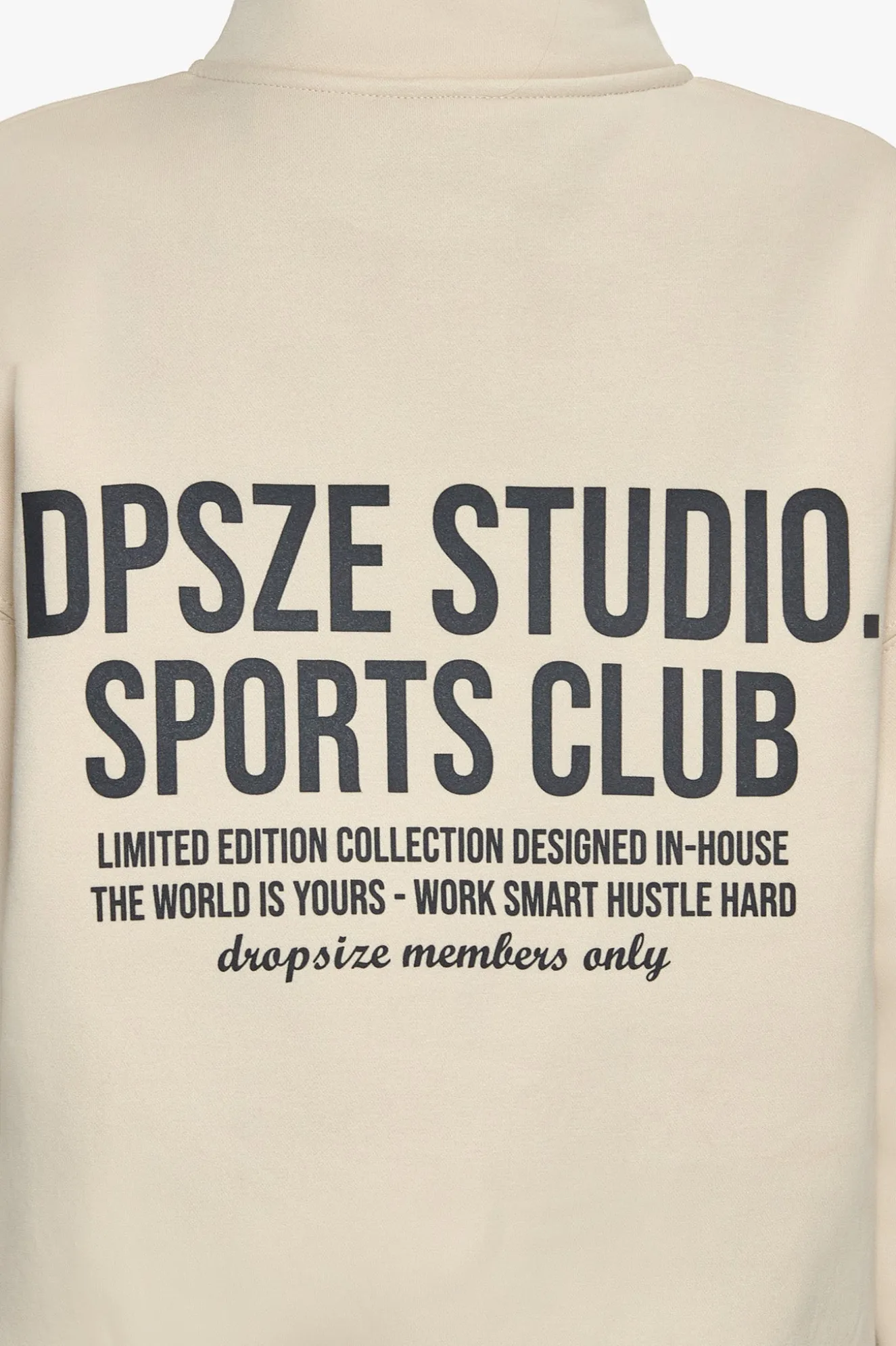 HEAVY OVERSIZED SPORTSCLUB HALF ZIP HOODIE COCONUT MILK