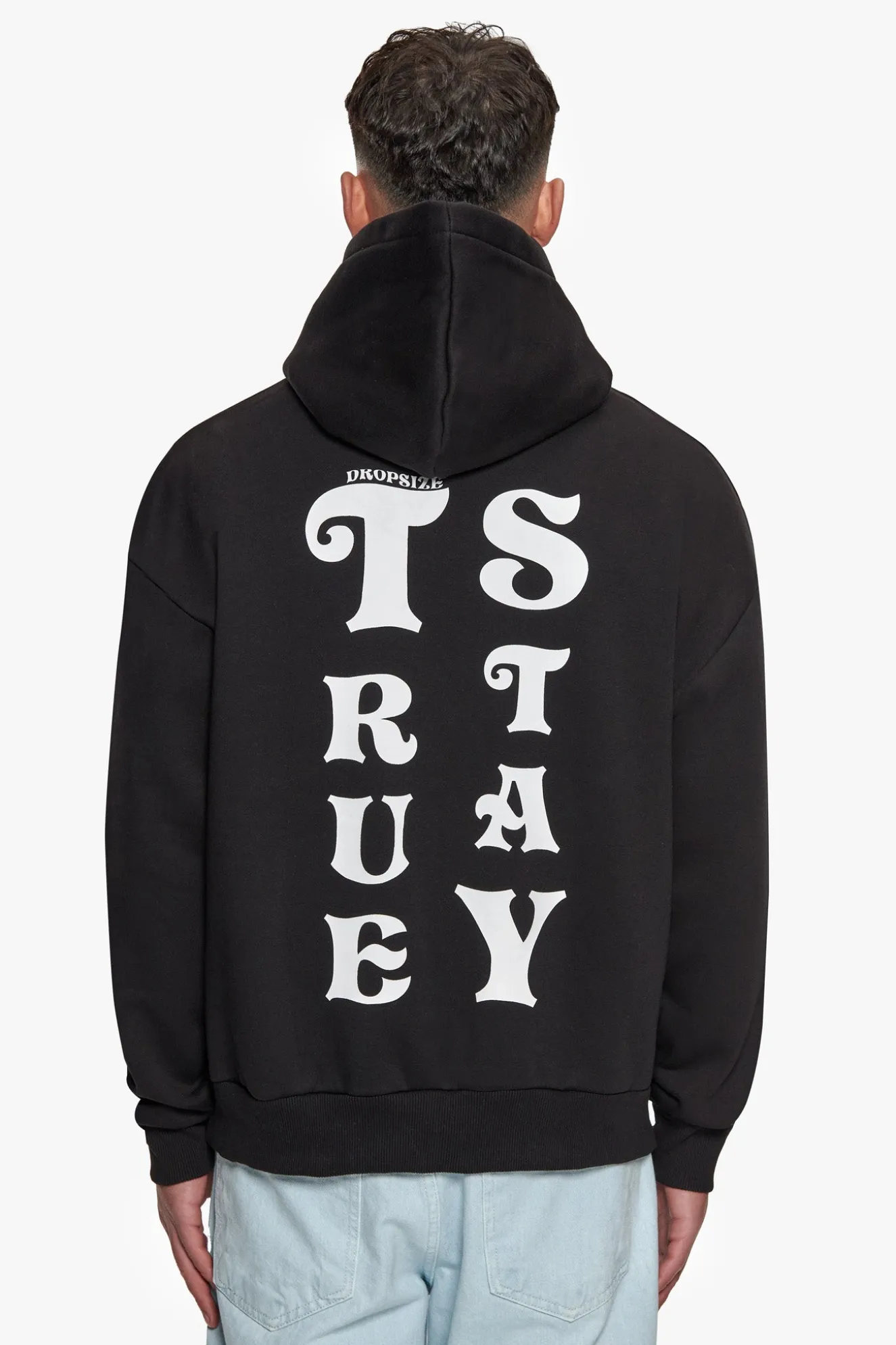 HEAVY OVERSIZED STAY TRUE HOODIE BLACK