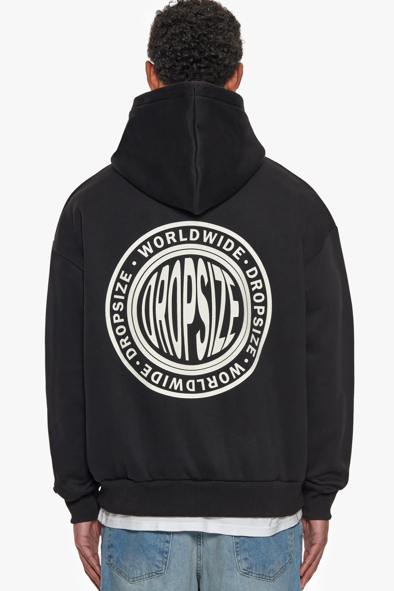 HEAVY OVERSIZED WORLDWIDE HOODIE BLACK