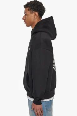 HEAVY OVERSIZED WORLDWIDE HOODIE BLACK