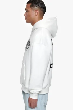 HEAVY OVERZIZE FLY HIGH HOODIE WASHED WHITE