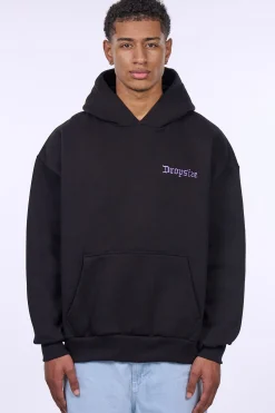 HEAVY OVERZIZE NEON PANTHER HOODIE BLACK