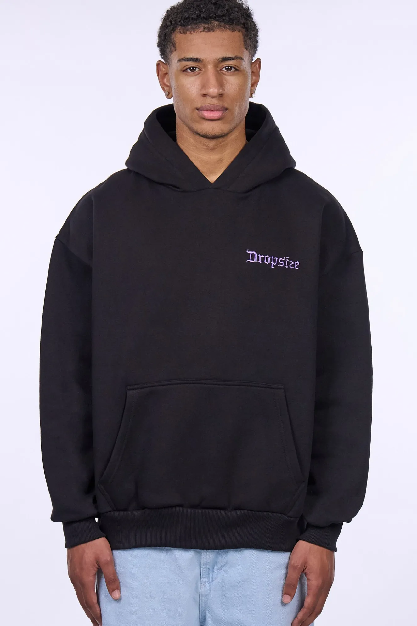 HEAVY OVERZIZE NEON PANTHER HOODIE BLACK