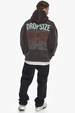 HEAVY OVERZIZE V2 QUATRO HOODIE WASHED BLACK