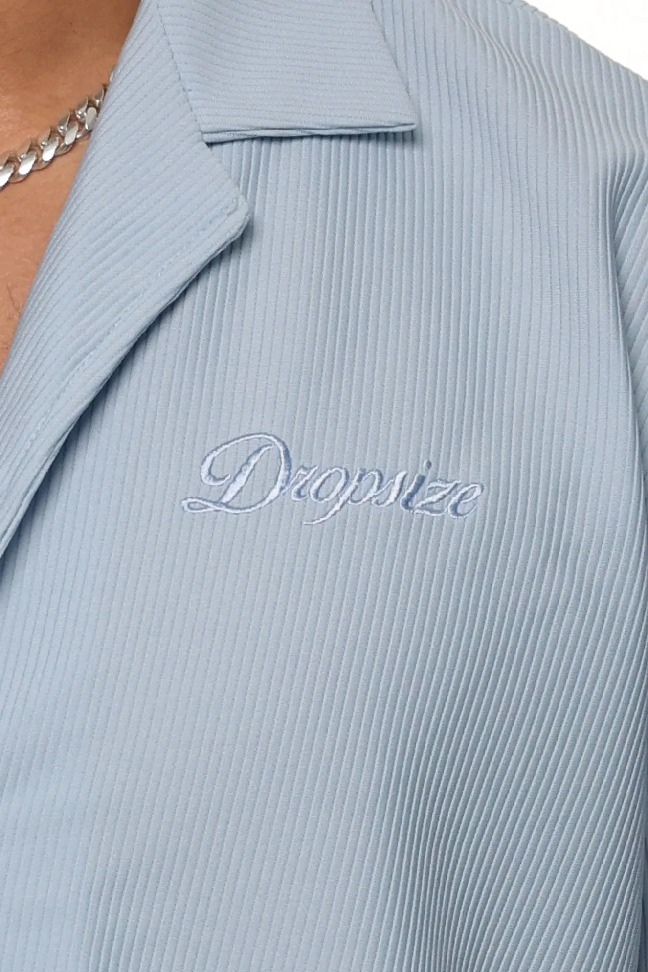 HEAVY PLISSEE SUMMER SHIRT BABY BLUE