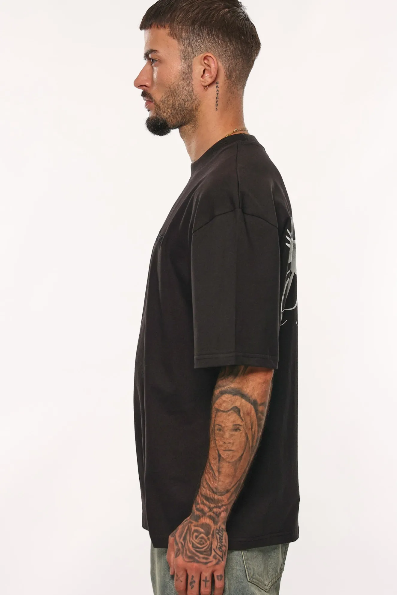 HEAVY RISE AND SHINE T-SHIRT BLACK
