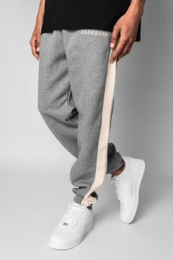 HEAVY SIDE STRIPE JOGGER HEATHER GREY