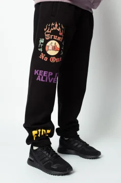 HEAVY SWEAT TRUST NO ONE PANTS BLACK