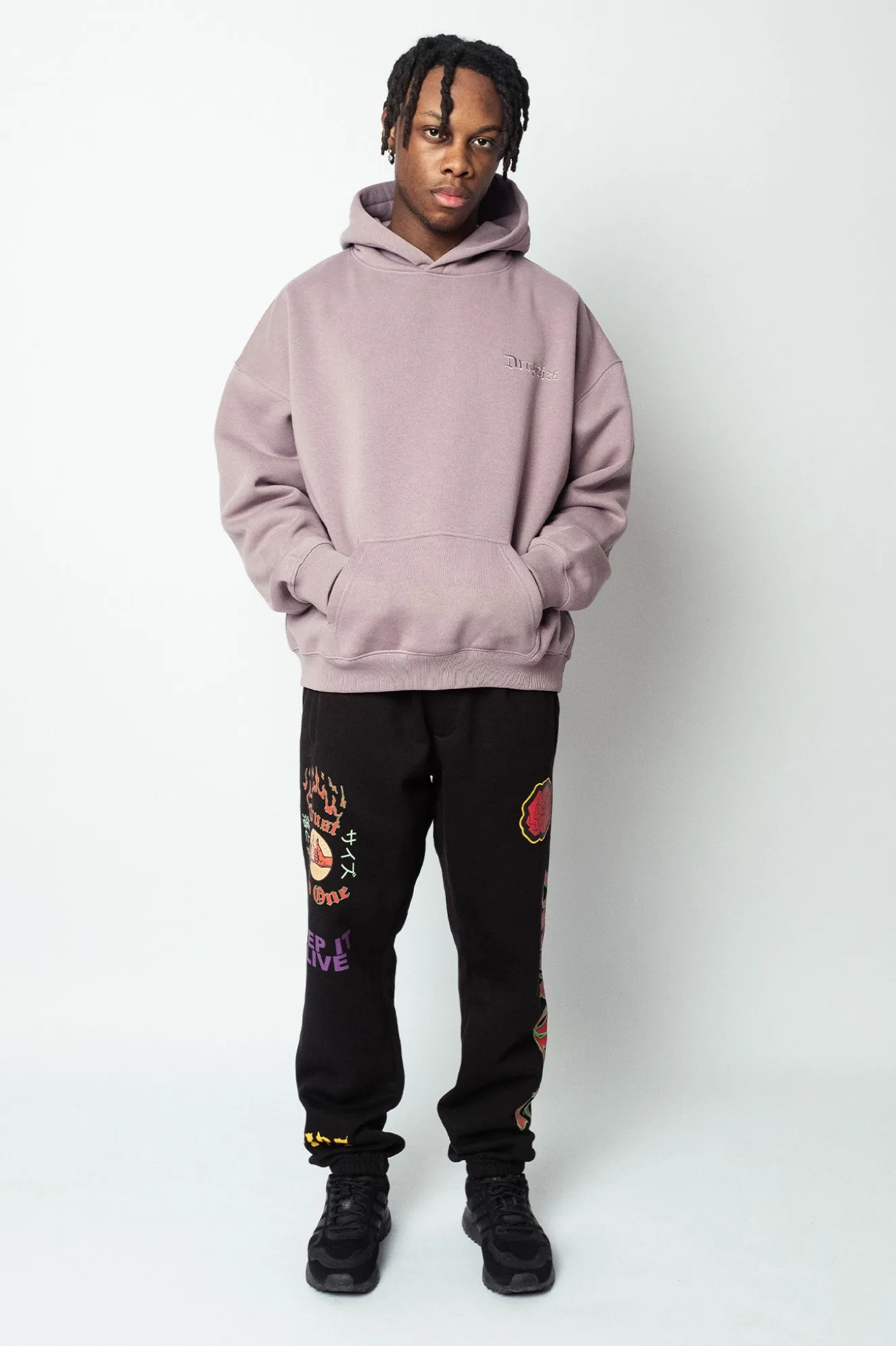 HEAVY SWEAT TRUST NO ONE PANTS BLACK
