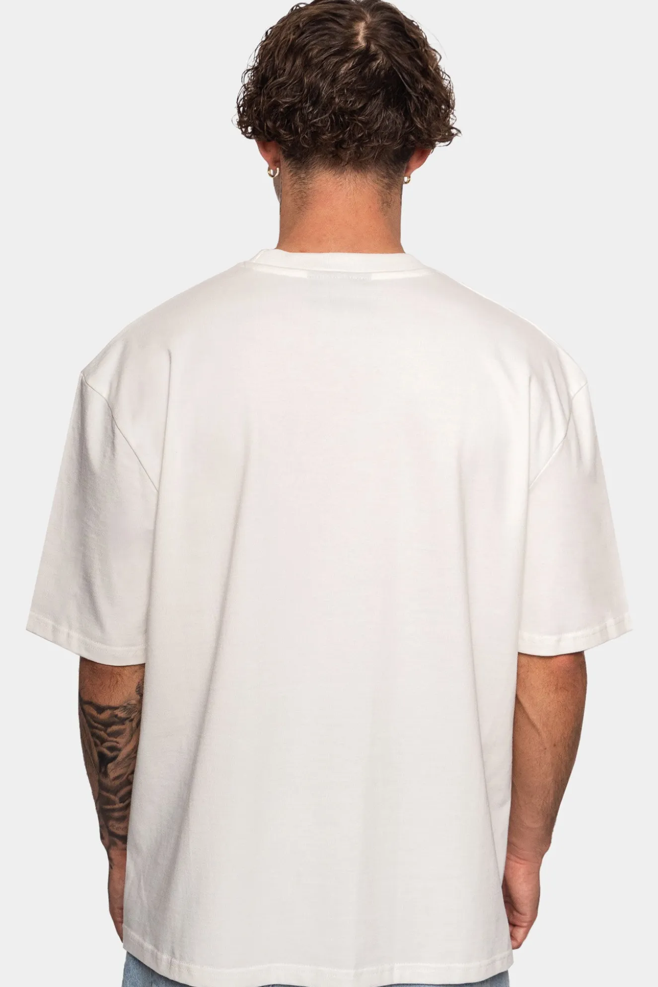 HEAVY V2 EMBO T-SHIRT CREAM WHITE
