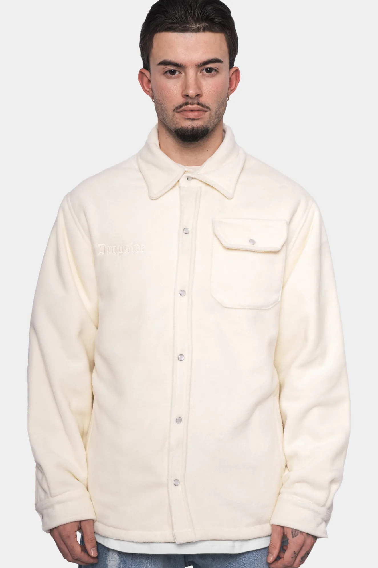 HEAVY V2 FLEECE JACKET CREAM WHITE