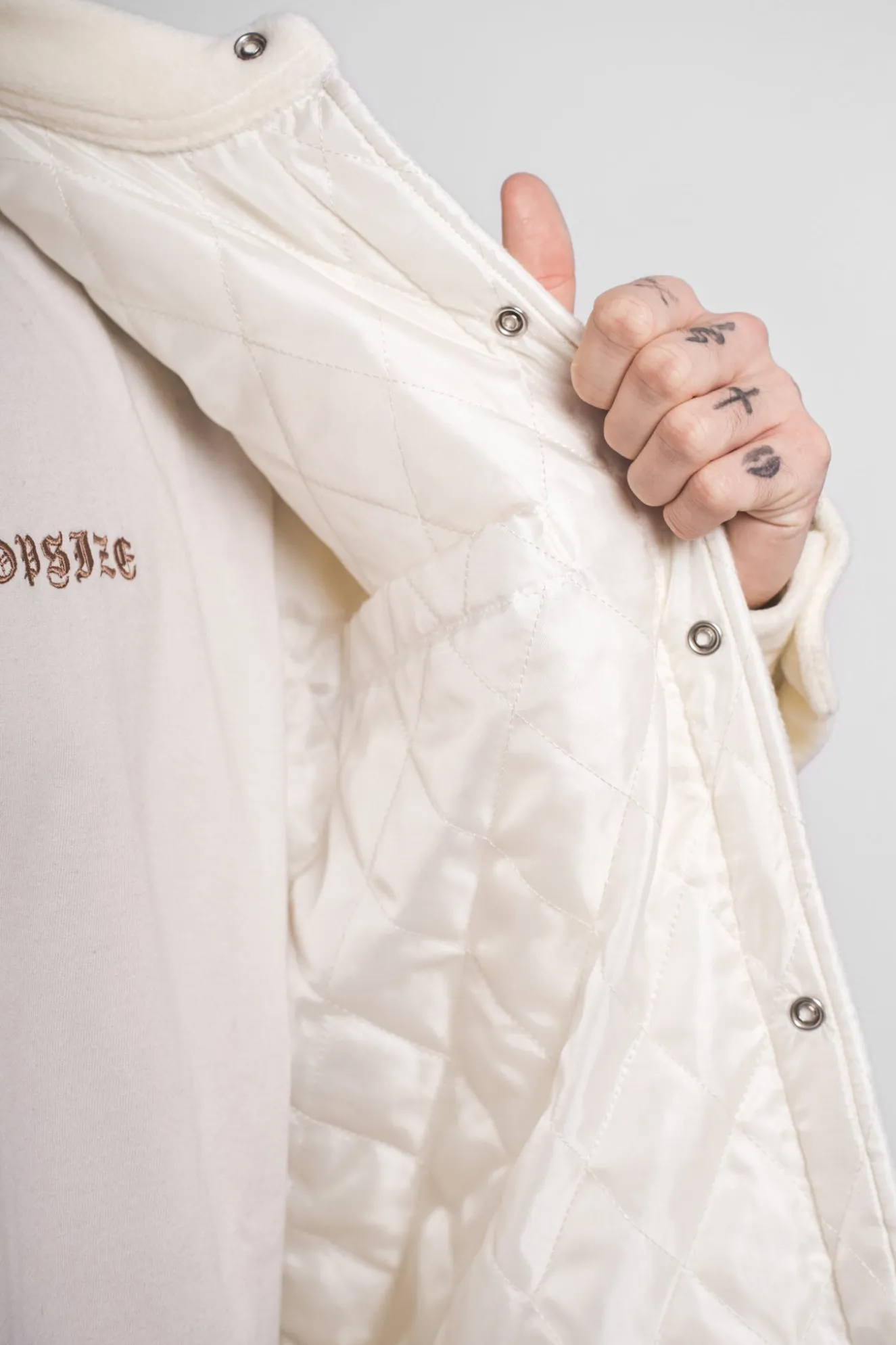 HEAVY V2 FLEECE JACKET CREAM WHITE
