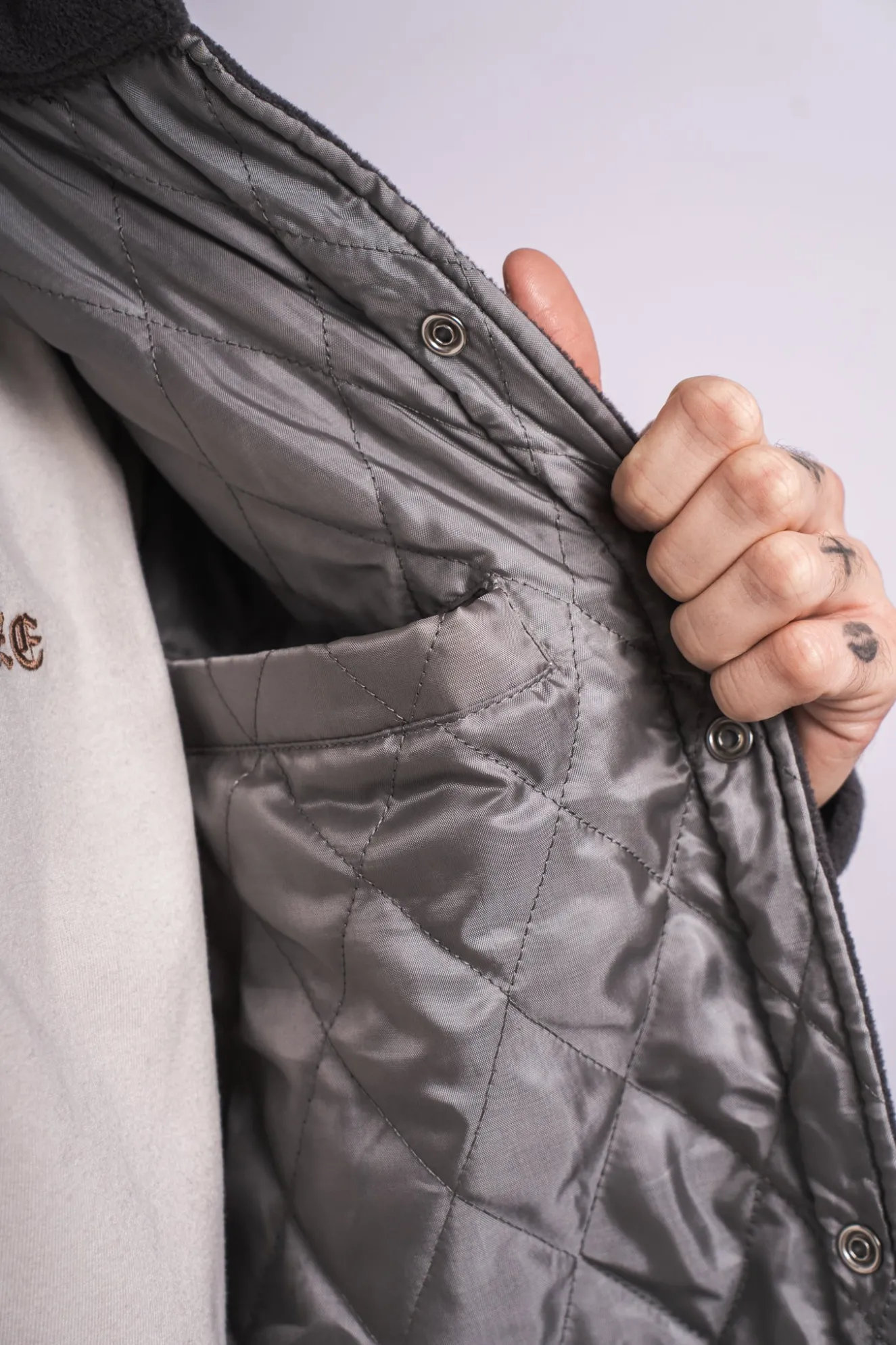 HEAVY V2 FLEECE JACKET WASHED GRAY