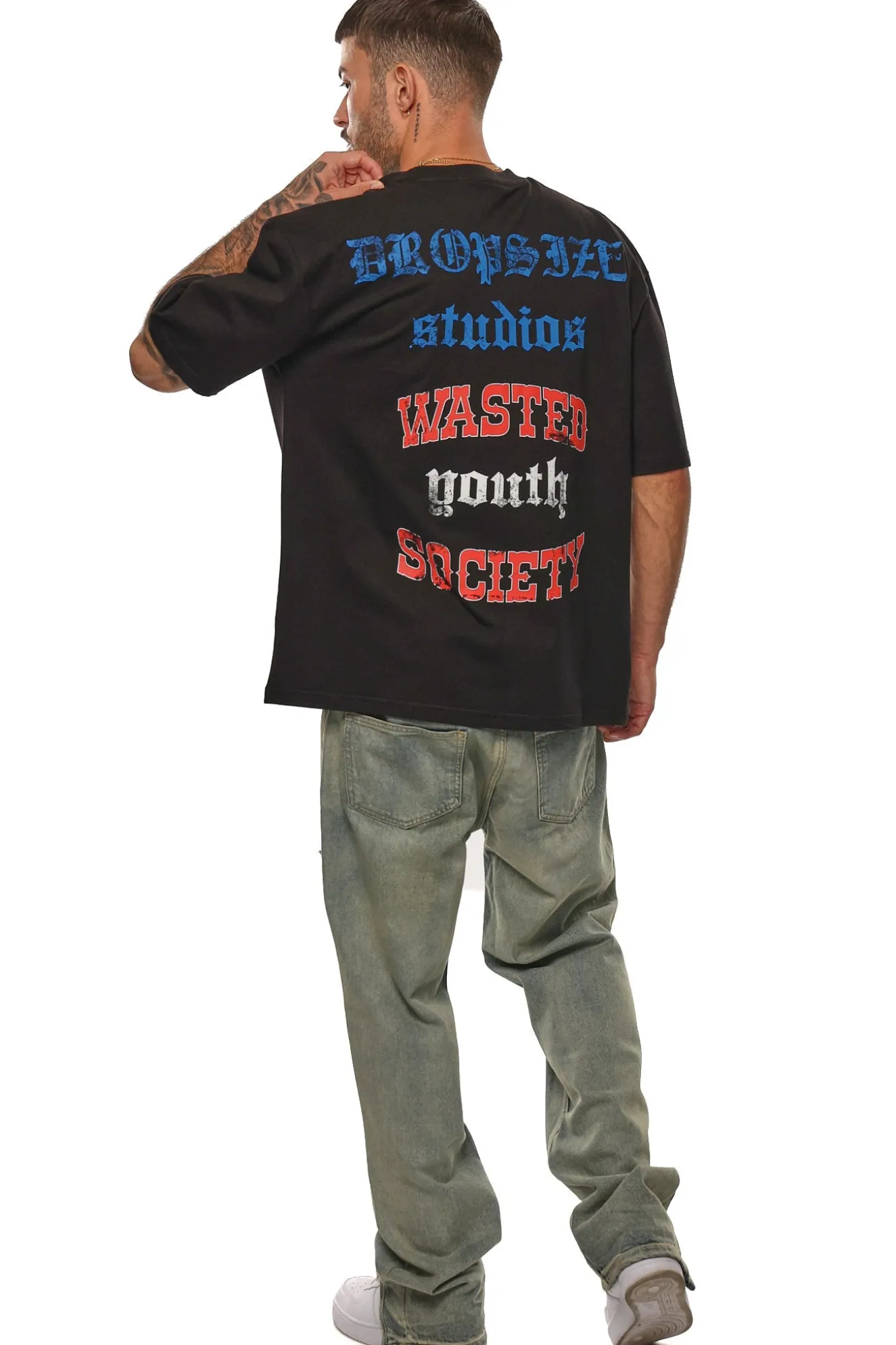 HEAVY WASTED SOCIETY T-SHIRT BLACK
