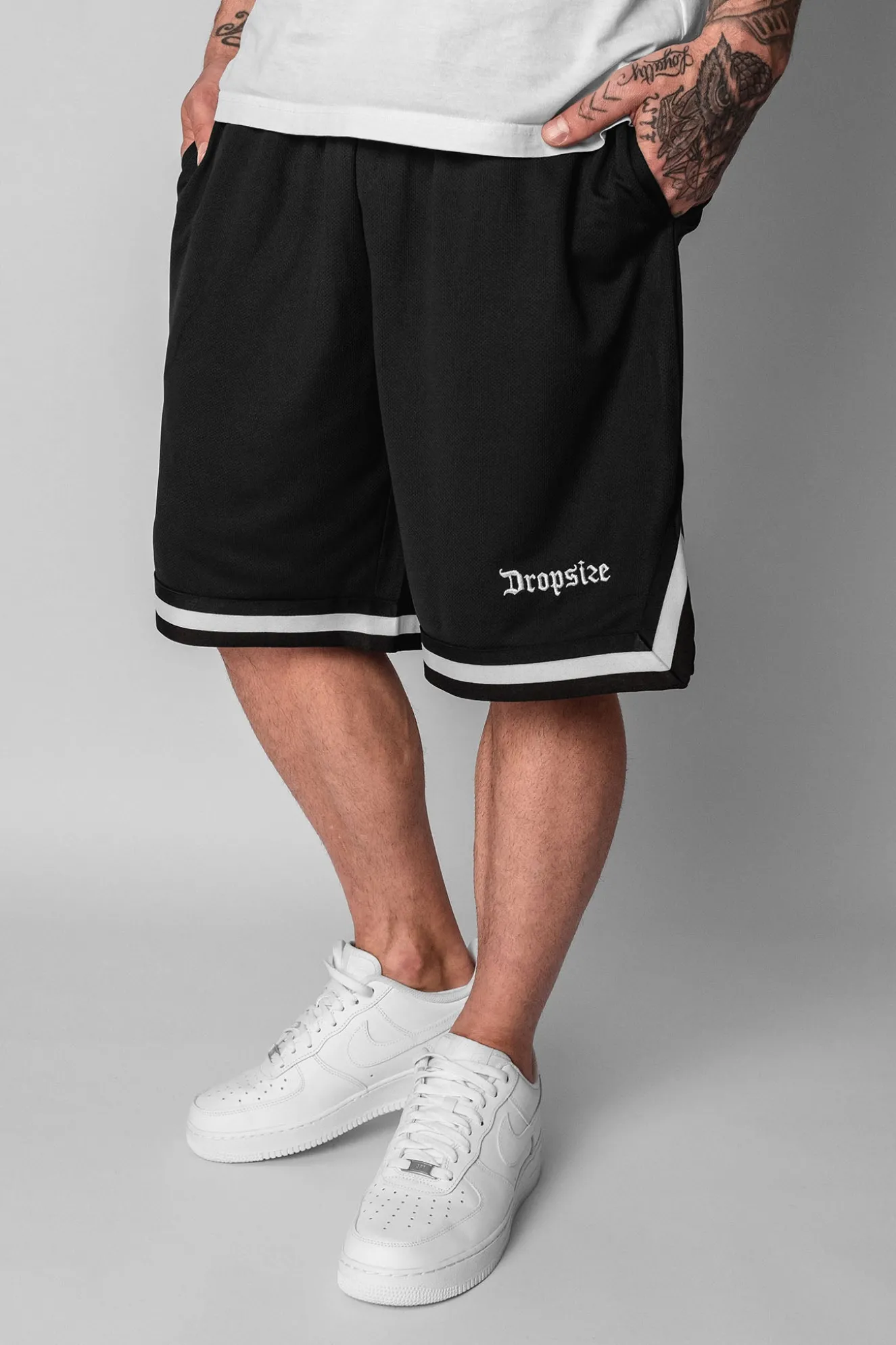 LOGO MESH SHORT BLACK/WHITE